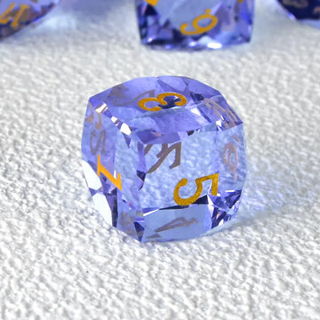 Lavender Purple Pristine Prism Crystal Dice Set