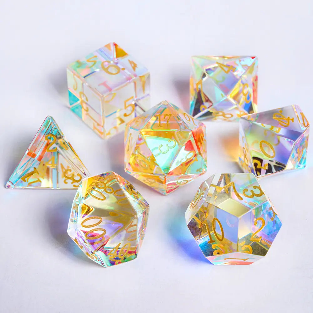 Luminara Crystal Dice Set