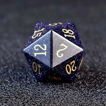 Blue Goldstone Dice Set - RULE DICE
