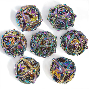 Colorful Dragon Hollow Dice Set - RULE DICE