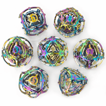 Colorful Hollow Music Metal Dice Set - RULE DICE