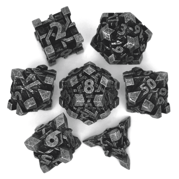 Dark Maze Plated Dice Set - RULE DICE
