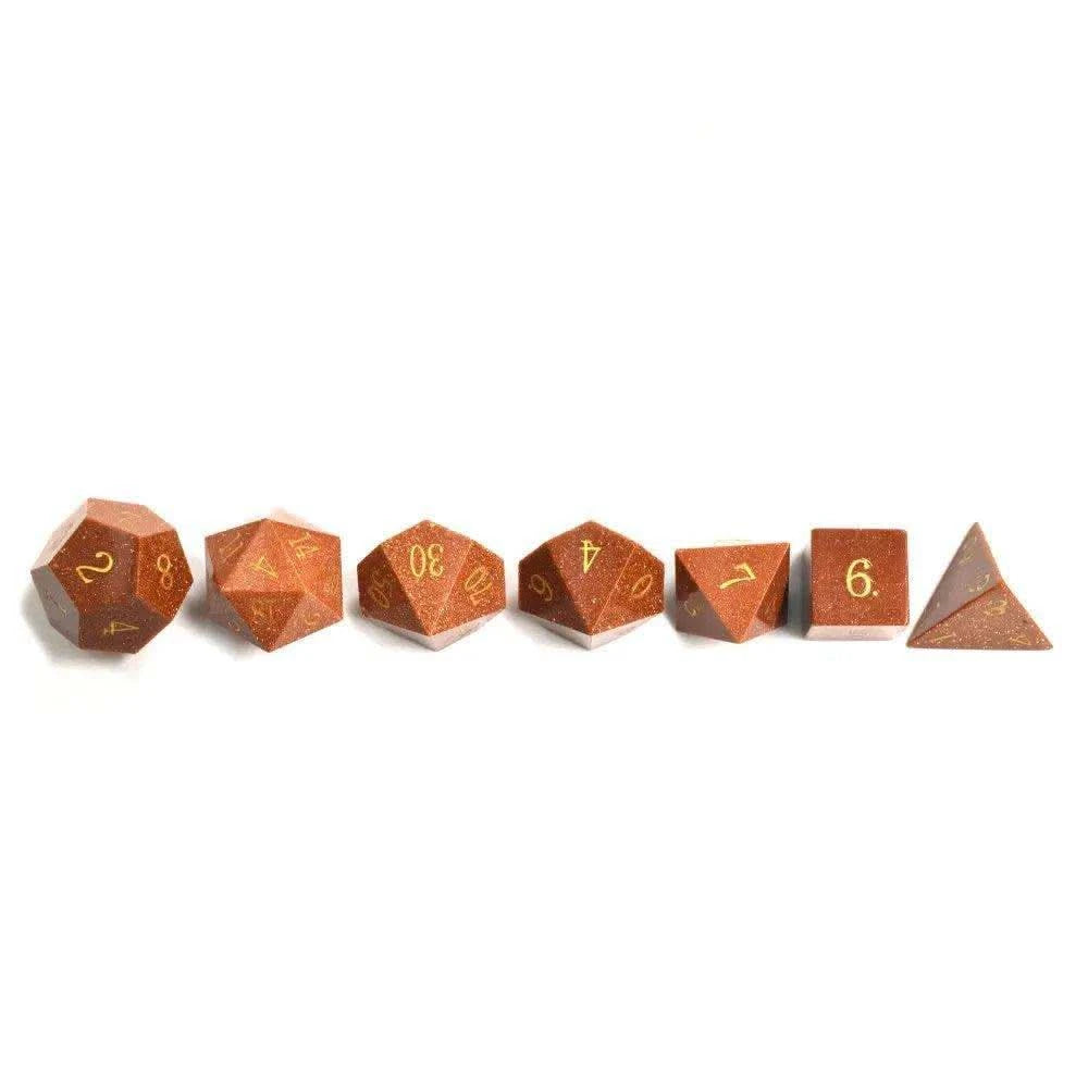 Goldstone Gemstone Dice Set - RULE DICE