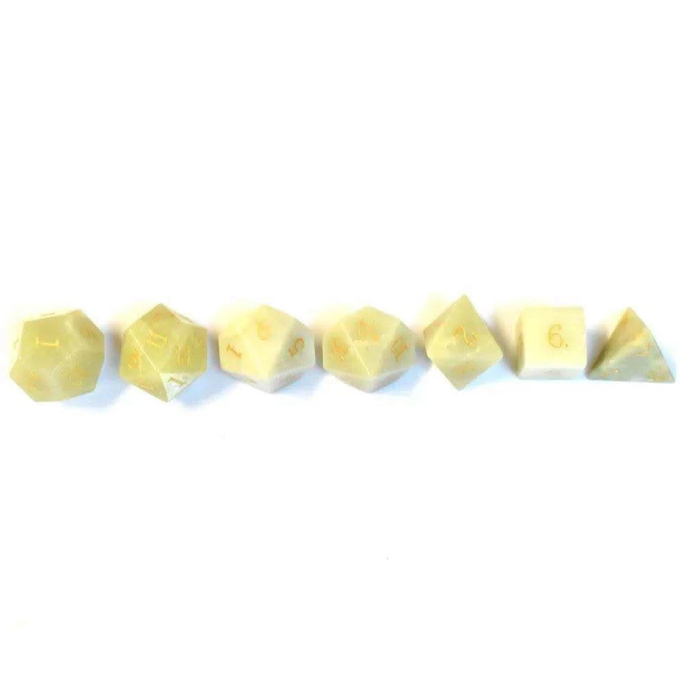 Lemon Jade Gemstone Dice Set - RULE DICE