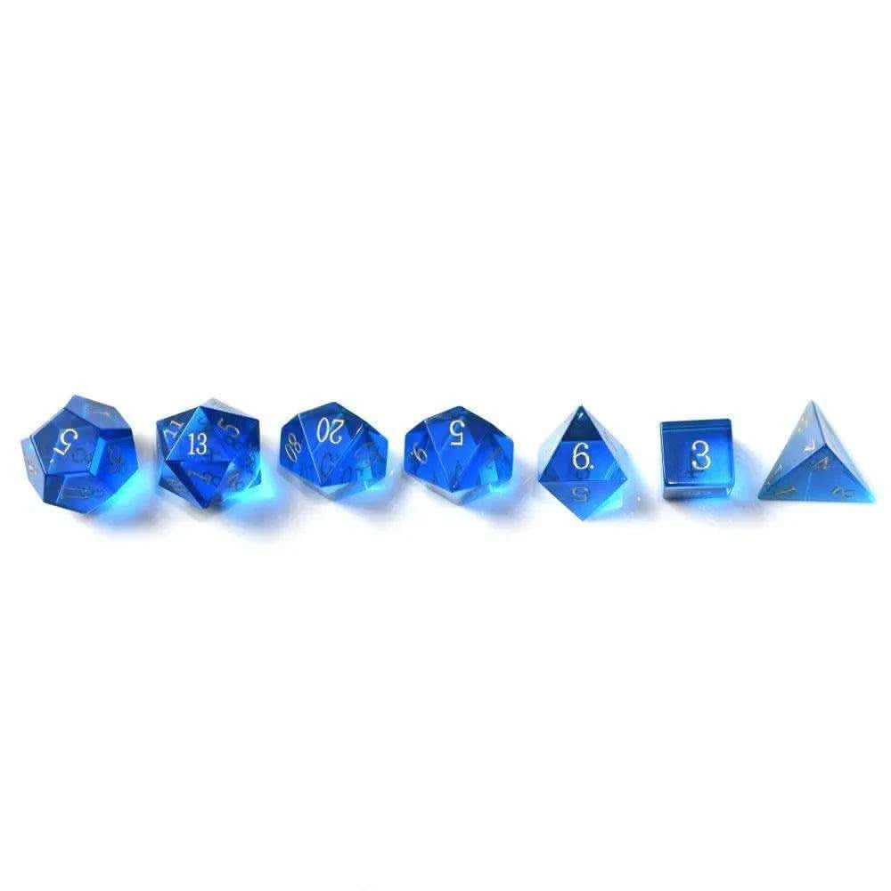 Pure Blue Crystal Dice Set - RULE DICE