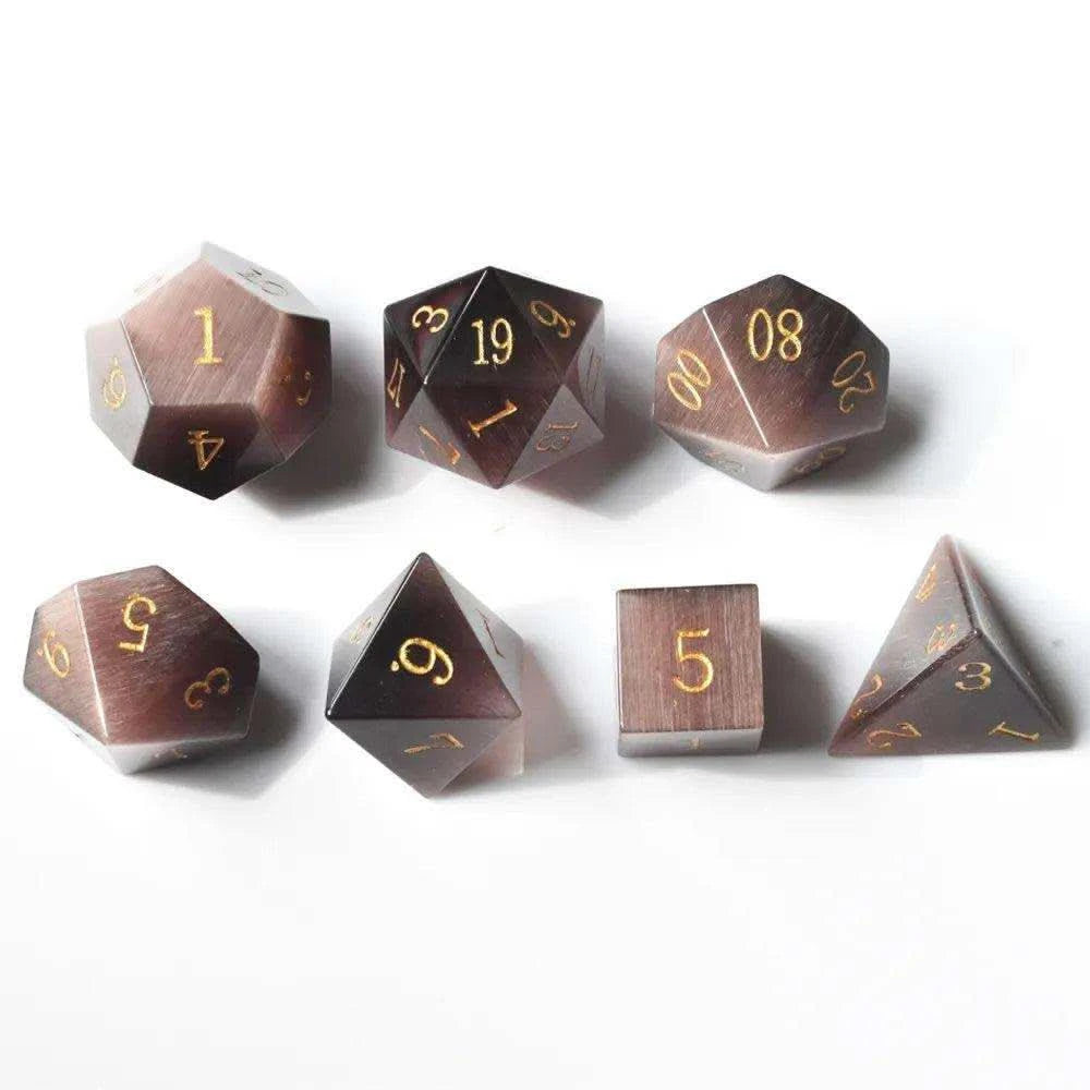 Purple Cat's Eye Dice Set - RULE DICE