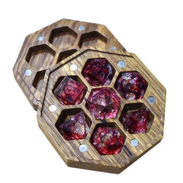 Small SABAH Wooden Magnetic Dice Box - RULE DICE