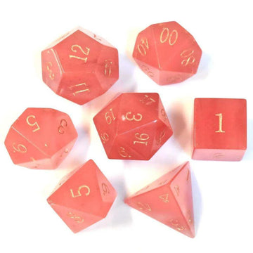 Watermelon Tourmaline Gemstone Dice Set - RULE DICE