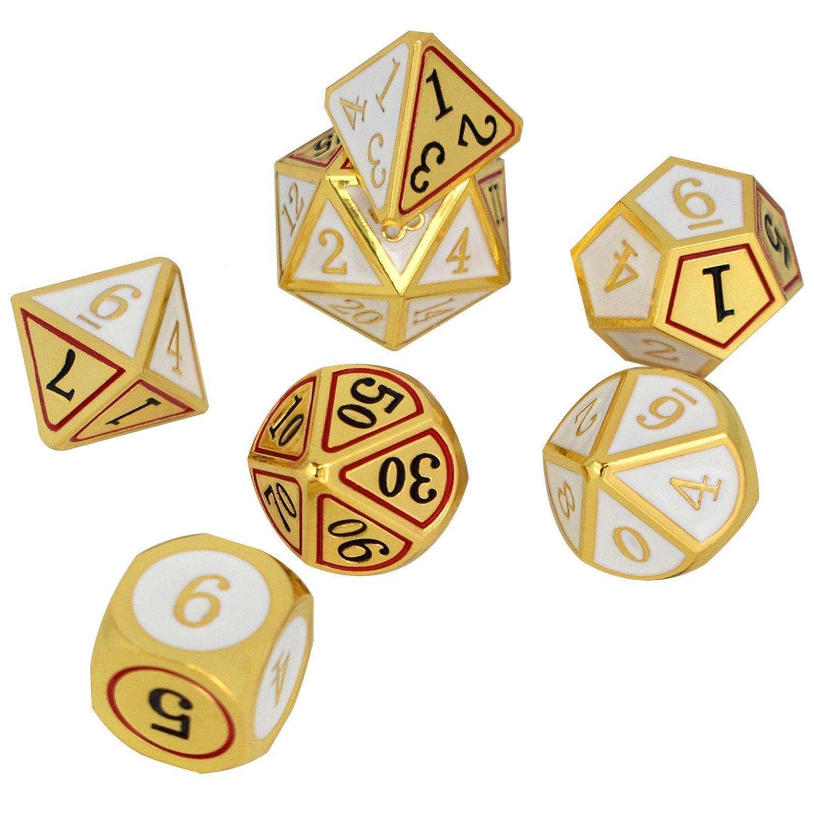 Golden Cold Heart Plated Dice Set - RULE DICE