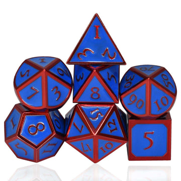 Roman Blue&Red Plated Dice Set - RULE DICE