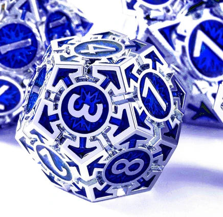 Solid Blue Weighted Metal Dice