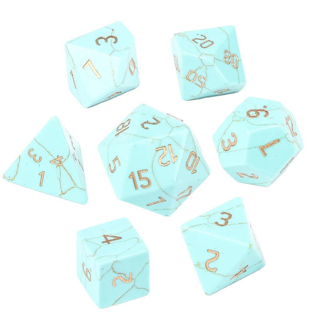  RULE DICE -  Gemstone dice Green Turquoise Dice