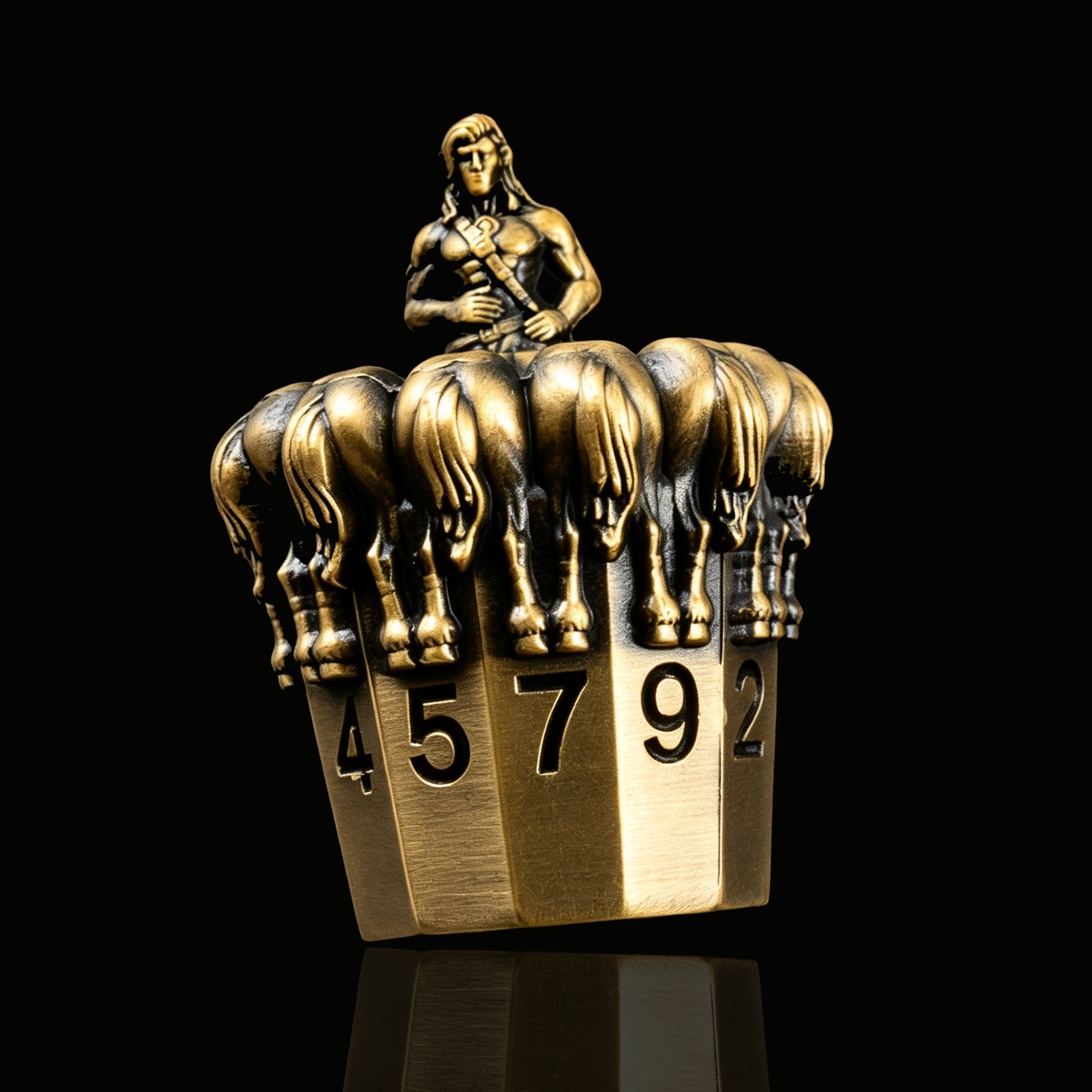 Antique Bronze Centaur Dice Set