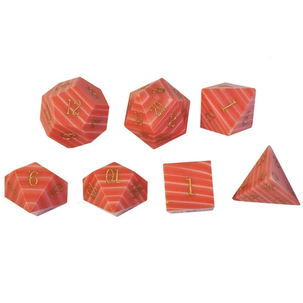  RULE DICE -  Gemstone dice Red Malachite Dice