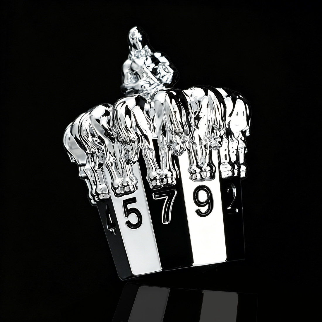 Bright Silver and Black Centaur Set