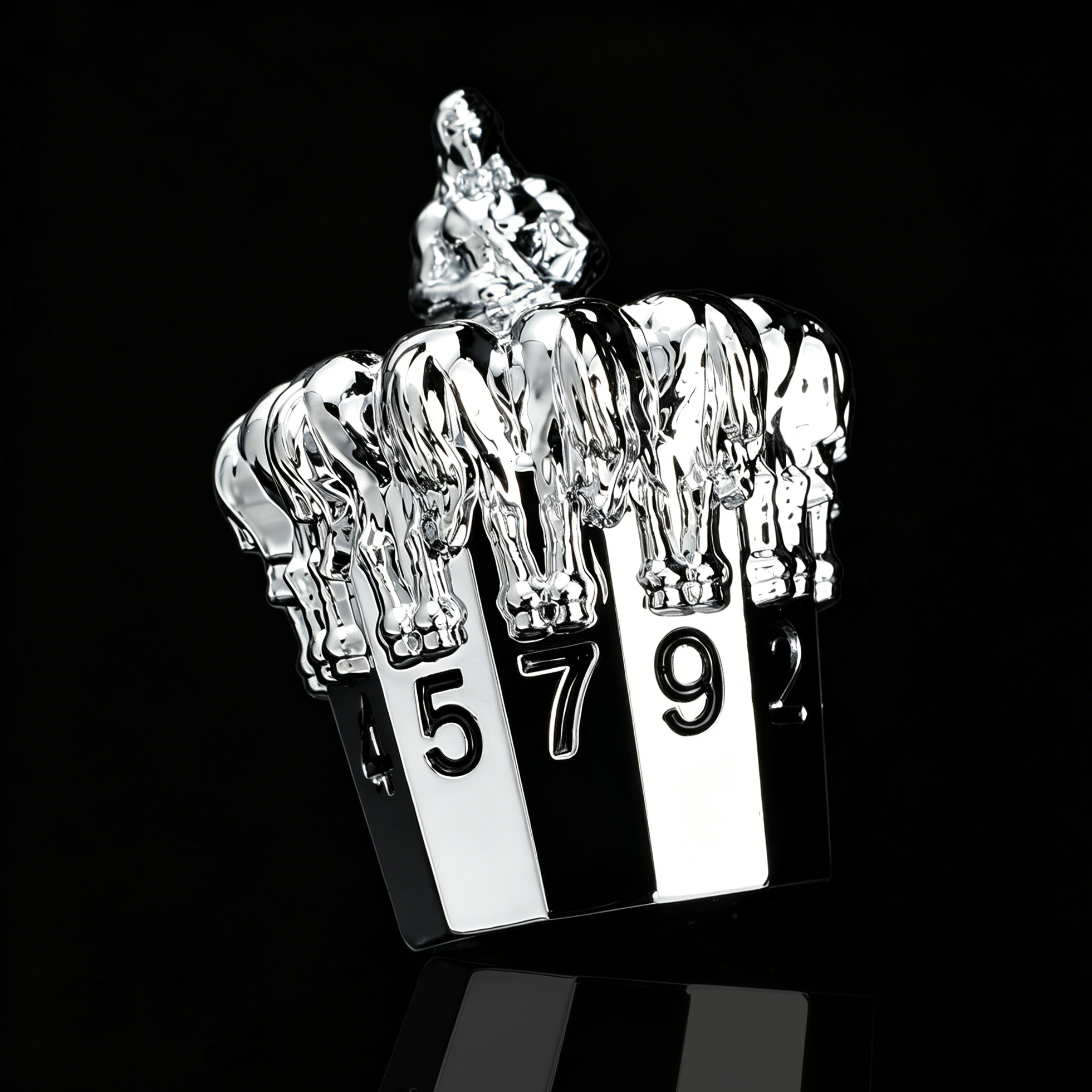 Bright Silver and Black Centaur Set