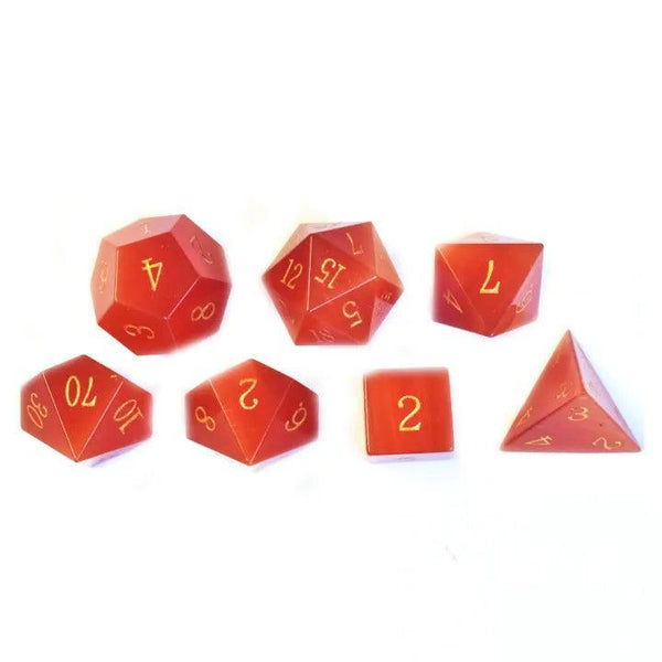  RULE DICE -  Gemstone dice Red Cat's Eye Dice