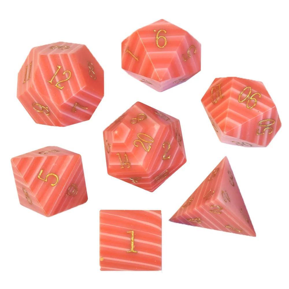  RULE DICE -  Gemstone dice Red Malachite Dice