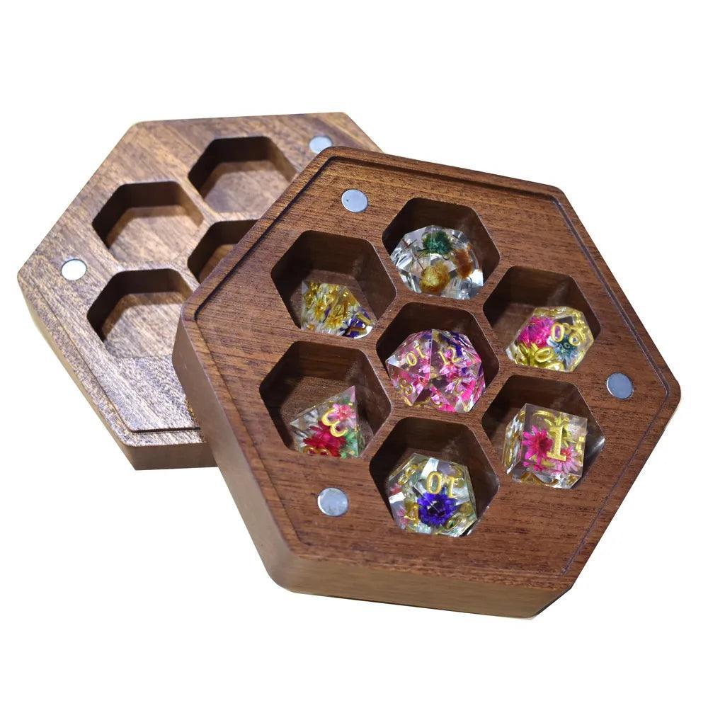  RULE DICE -  Dice Box & Tray SABAH Wooden Magnetic Dice Box