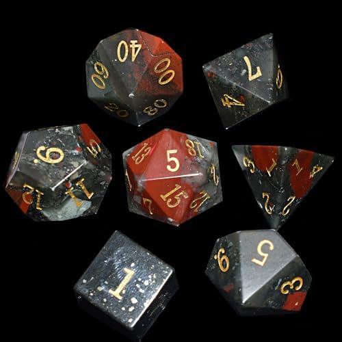  RULE DICE -  Gemstone dice Red Bloodstone Dice