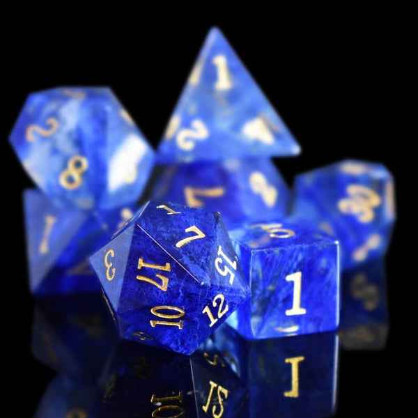  RULE DICE -  Gemstone dice Blue Watermelon Stone Dice