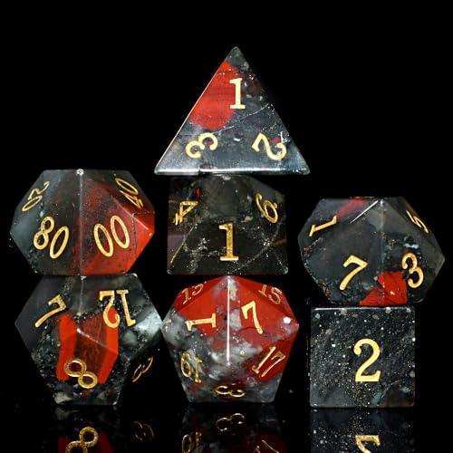  RULE DICE -  Gemstone dice Red Bloodstone Dice