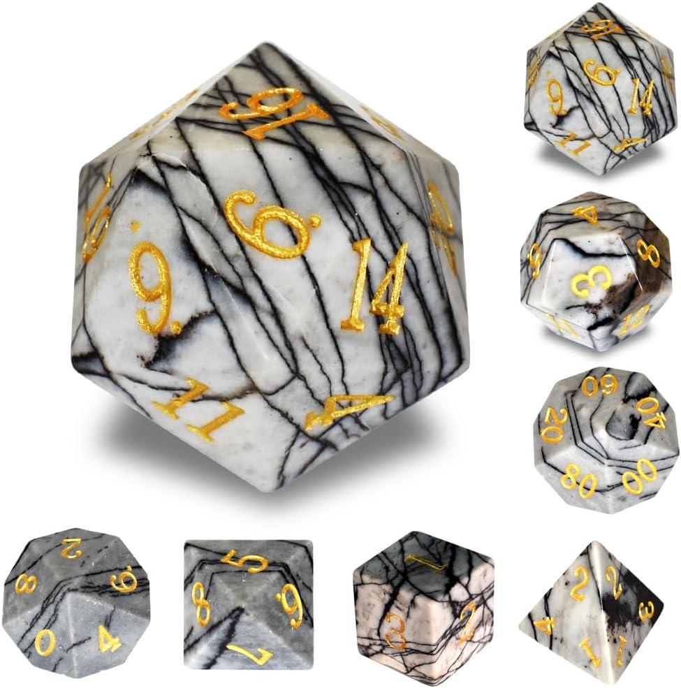  RULE DICE -  Gemstone dice Black Network Stone Dice