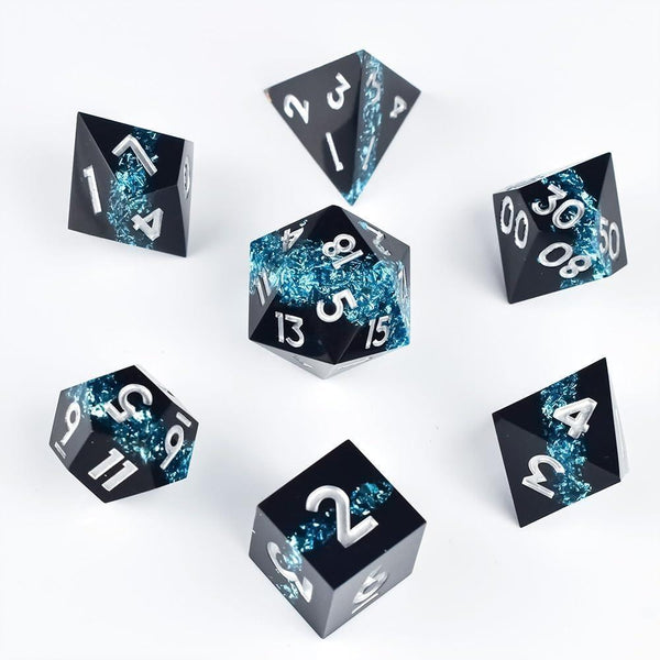  RULE DICE -  Resin dice Blue Powder Resin Dice