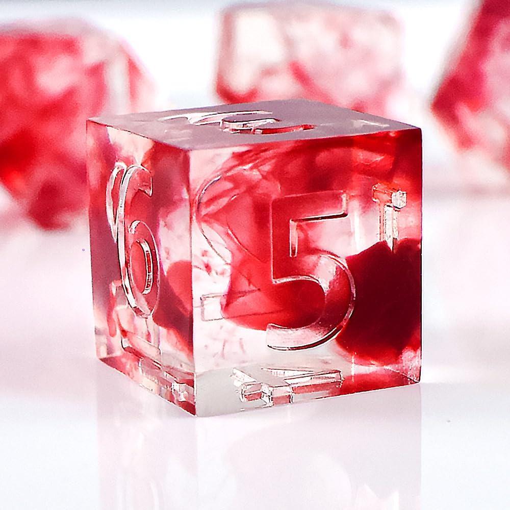  RULE DICE -  Resin dice Blood Liquid Core Resin Dice