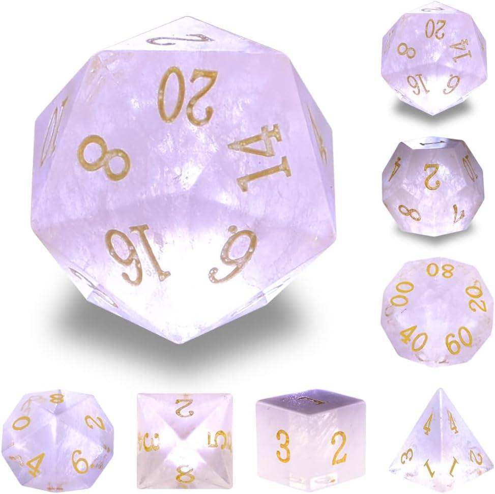  RULE DICE -  Gemstone dice Pink watermelon Stone Dice