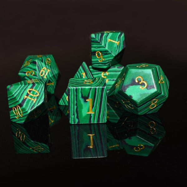  RULE DICE -  Gemstone dice Malachite Dice