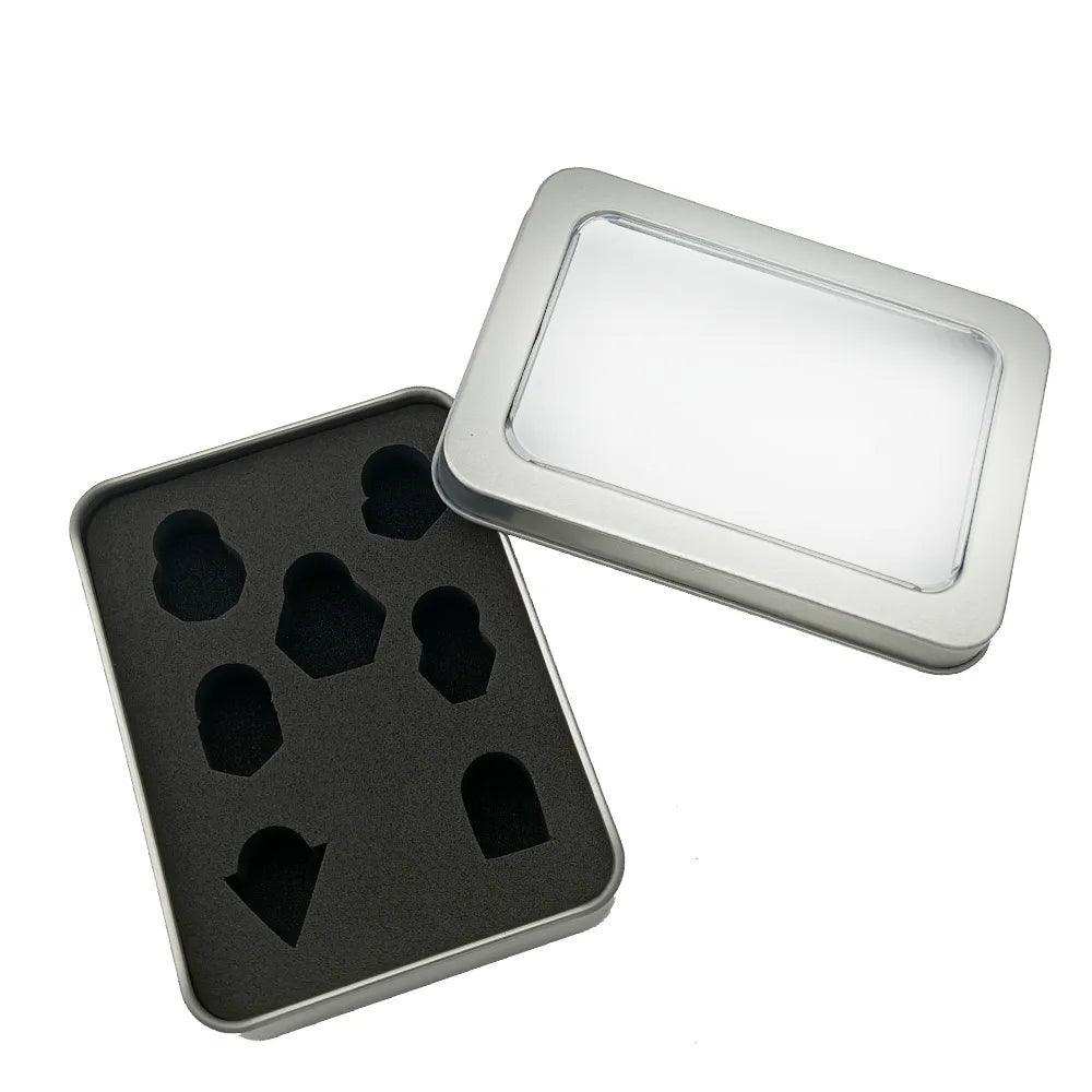 Transparent Cover Rectangular Metal Dice Box - RULE DICE