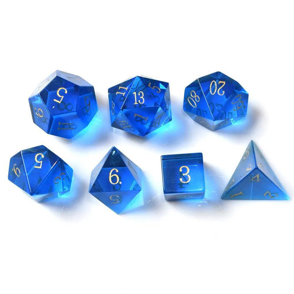  RULE DICE -  Gemstone dice Pure Blue Crystal Dice