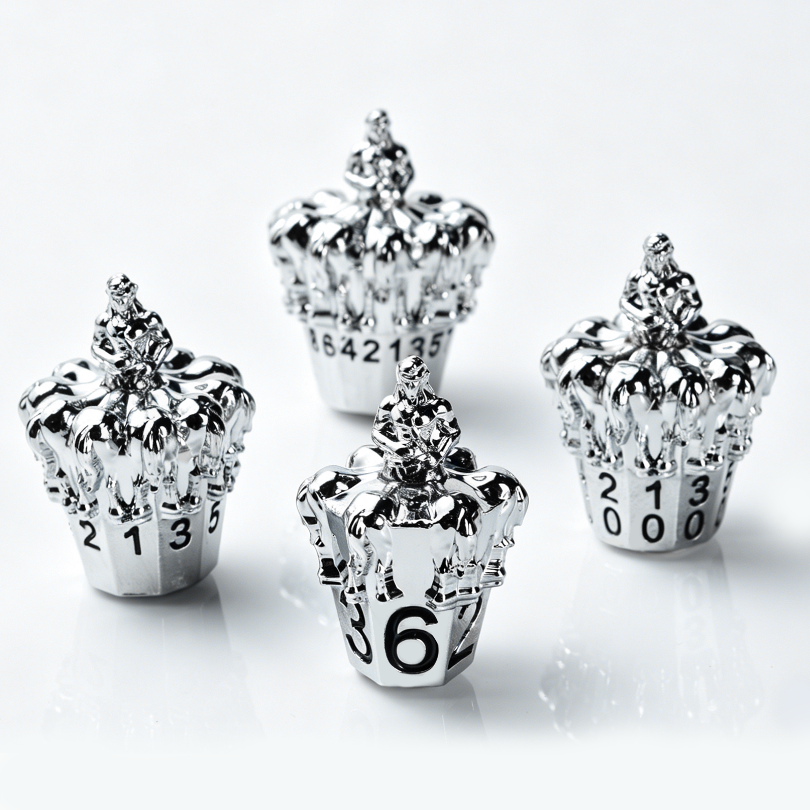 Bright Silver and Black Centaur Set