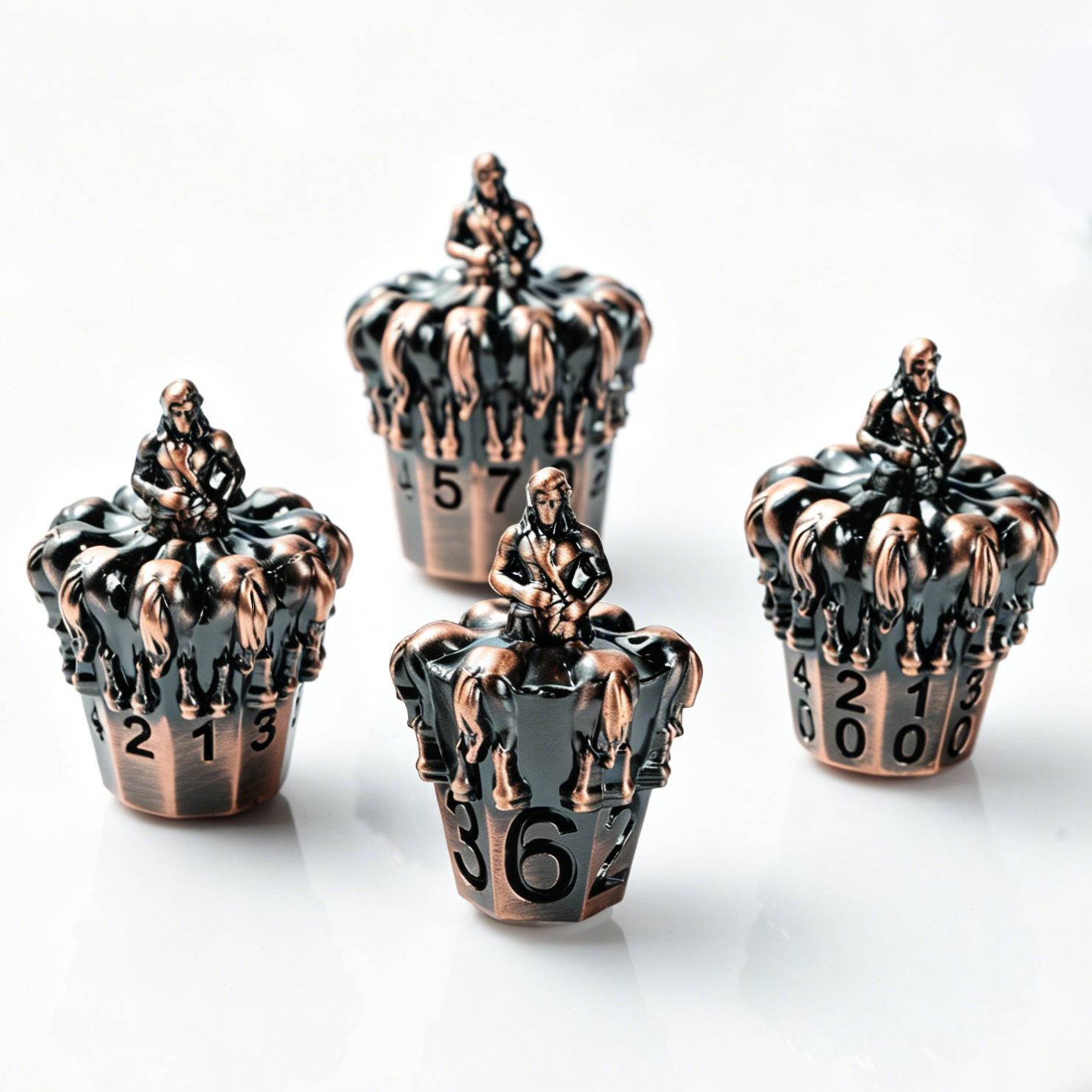 Antique Red Bronze Centaur Set