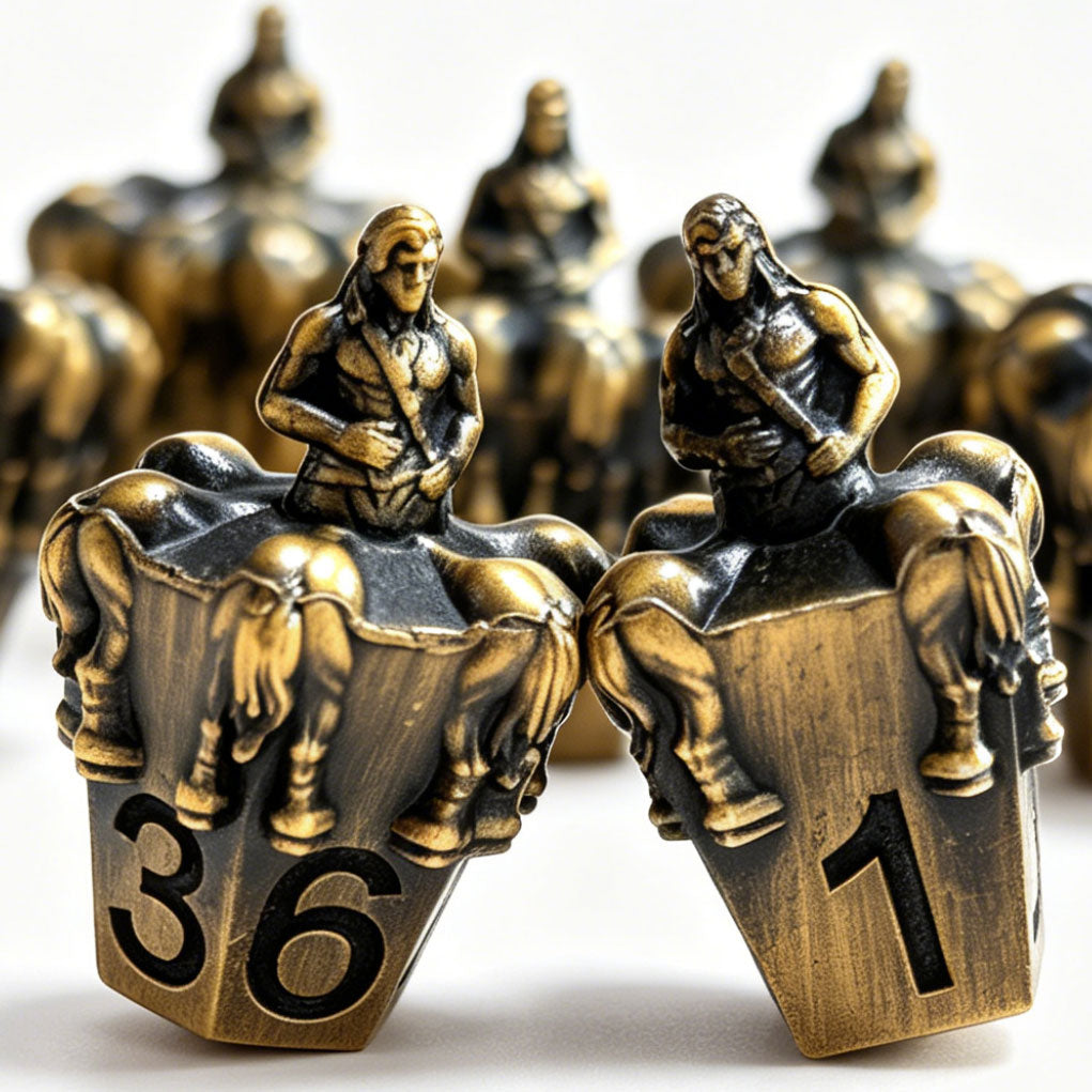 Antique Bronze Centaur Dice Set