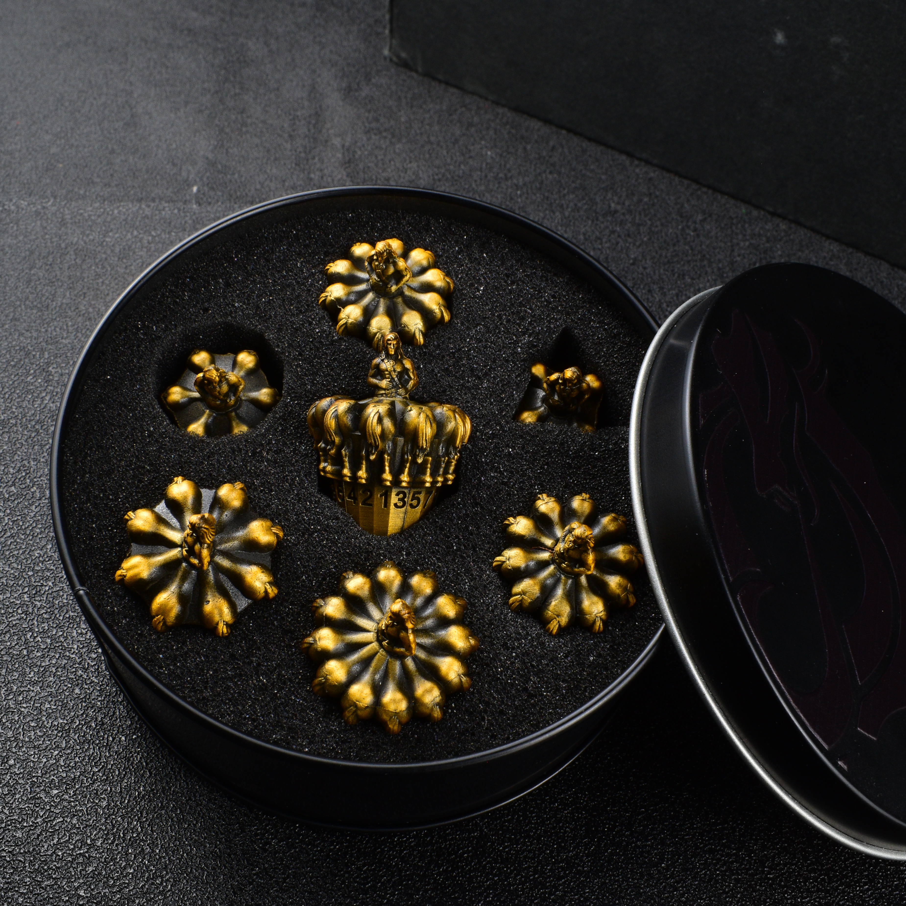 Antique Bronze Centaur Dice Set