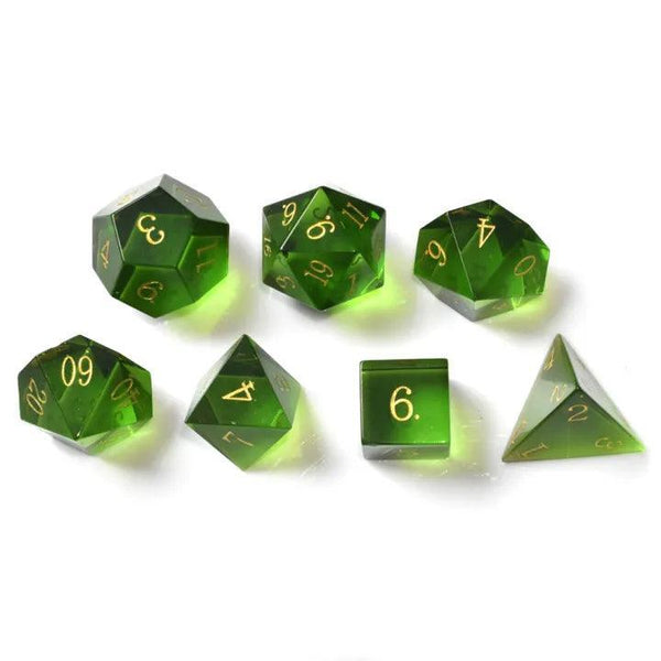  RULE DICE -  Gemstone dice Pure Green Crystal Dice