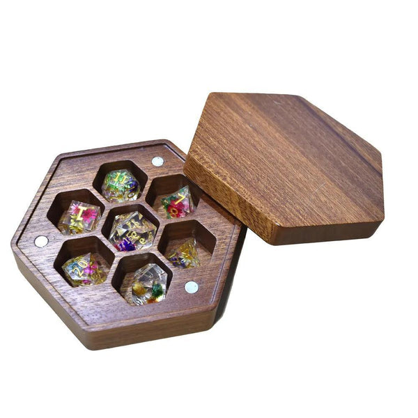  RULE DICE -  Dice Box & Tray SABAH Wooden Magnetic Dice Box