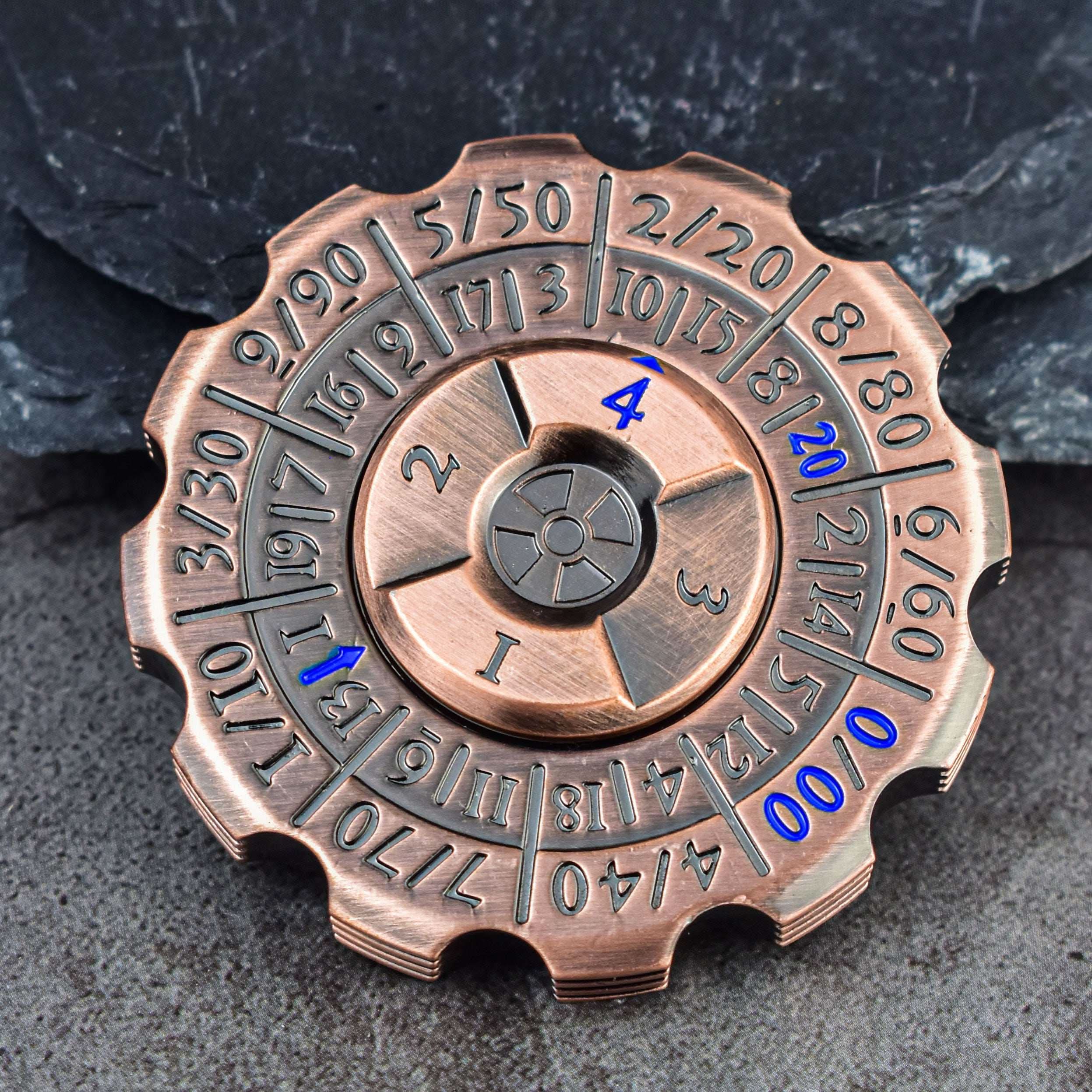 Ancient Bronze 2-in-1 DND Dice & Fidget Spinner Set - RULE DICE