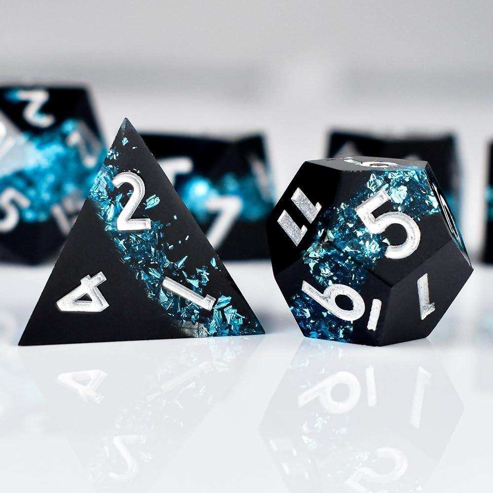Azure Stellar Stream Resin Dice Set - RULE DICE