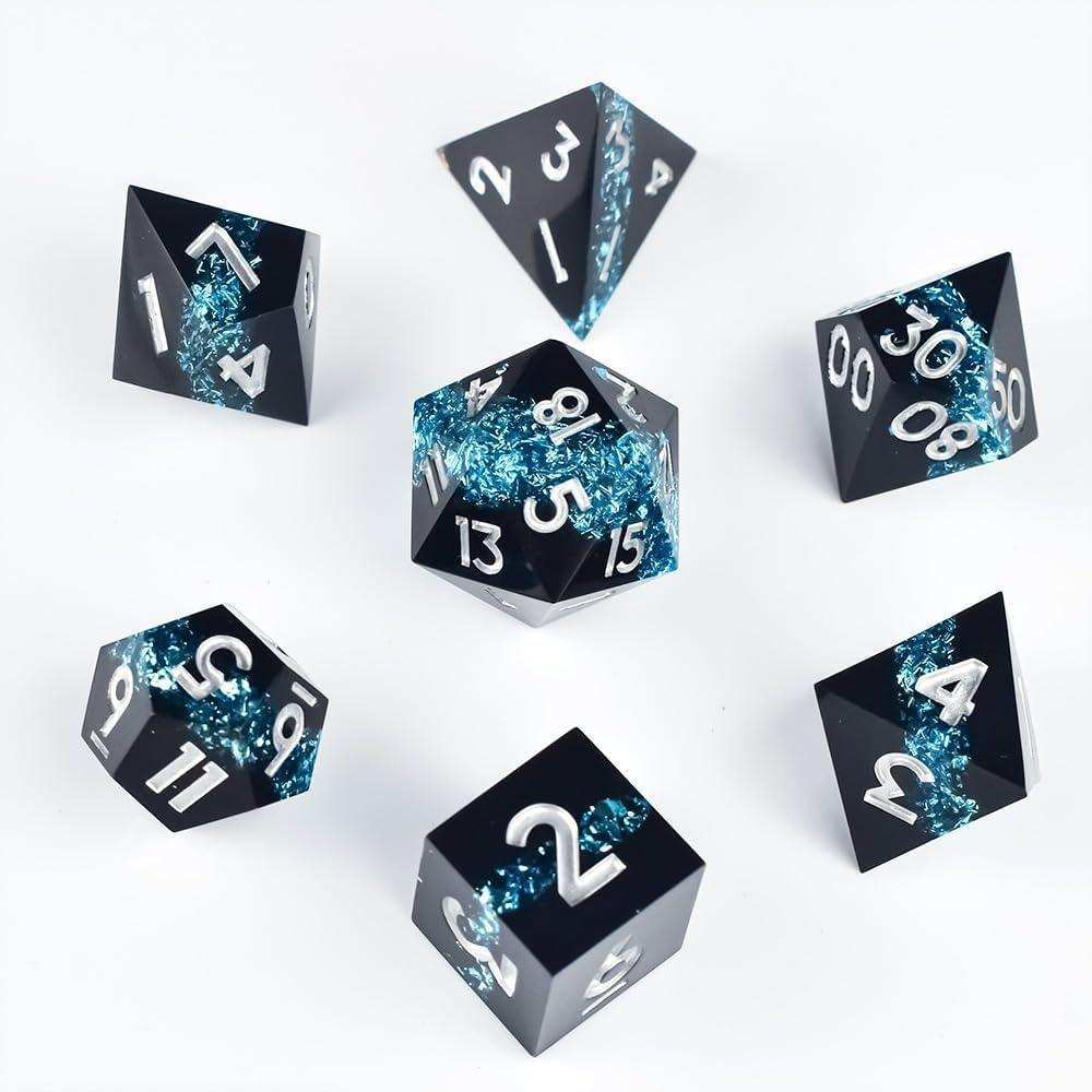Azure Stellar Stream Resin Dice Set - RULE DICE