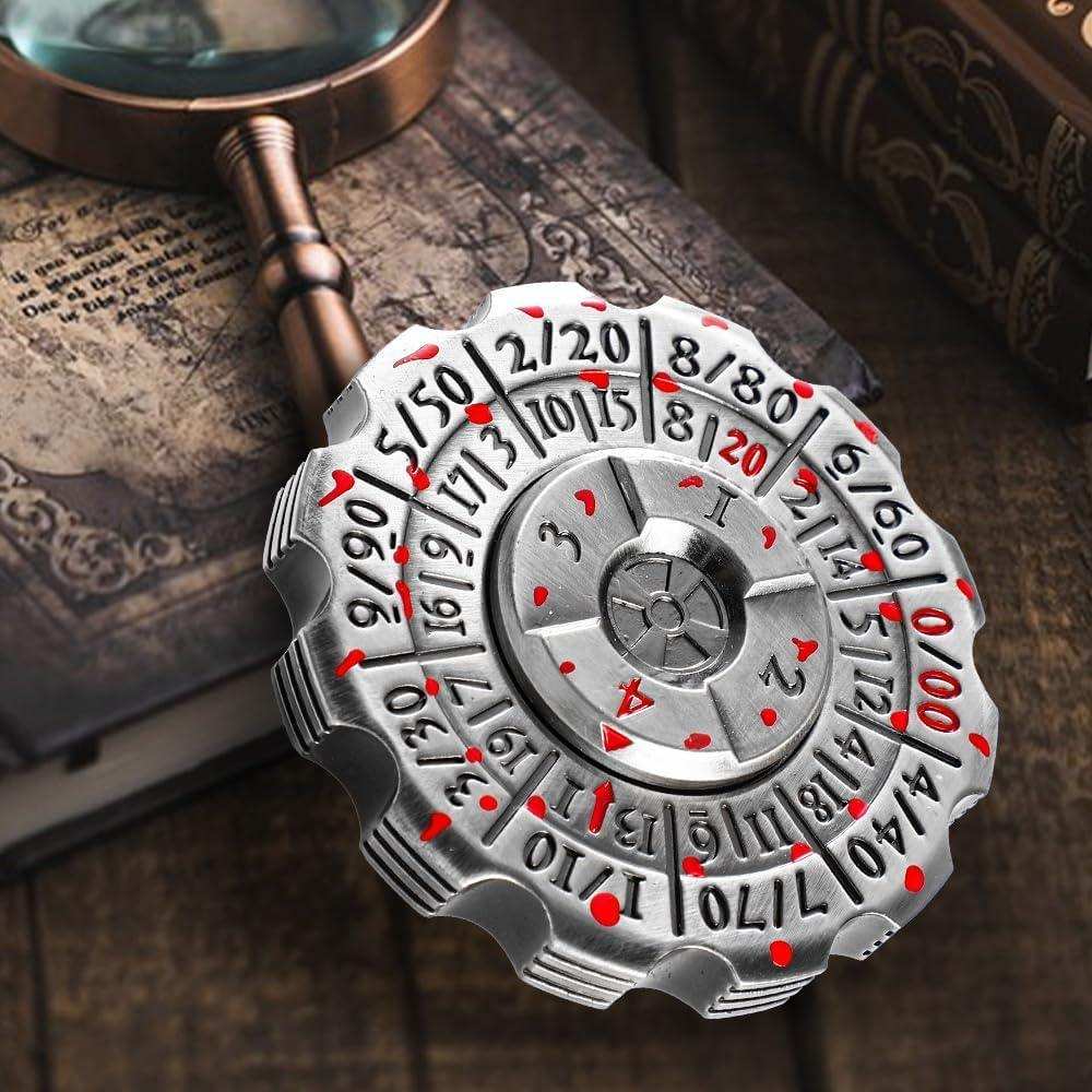 Black Silver 2-in-1 DND Dice & Fidget Spinner Set - RULE DICE