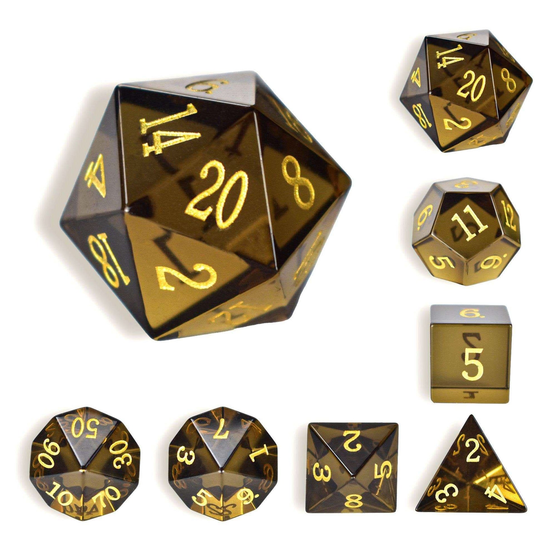 Black Tea Crystal Dice Set - RULE DICE