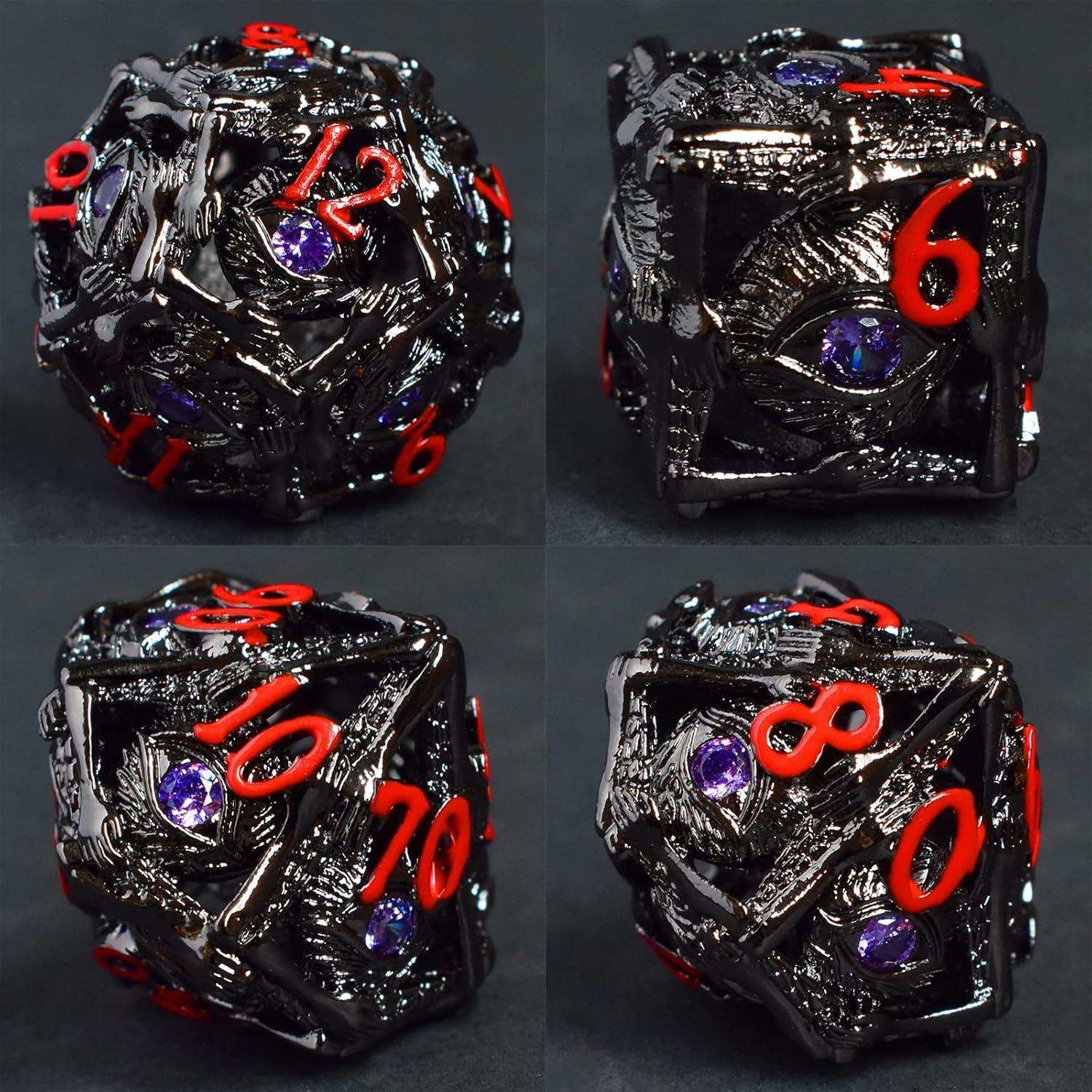 Black and Purple Gemstone Dice Set - RULE DICE