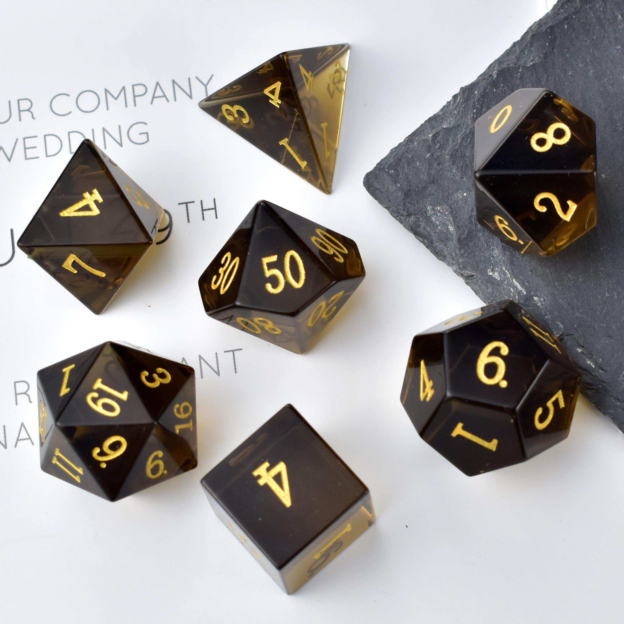 Black Tea Crystal Dice - RULE DICE
