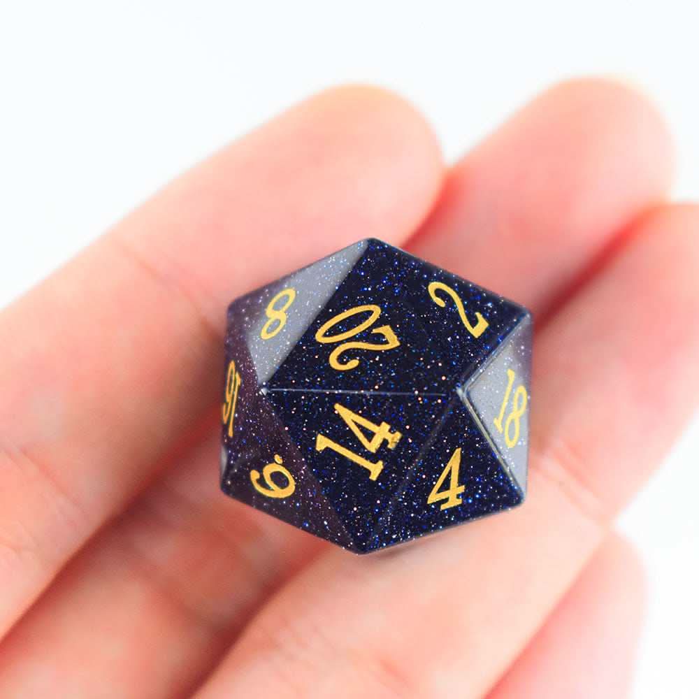Blue Goldstone Dice Set - RULE DICE
