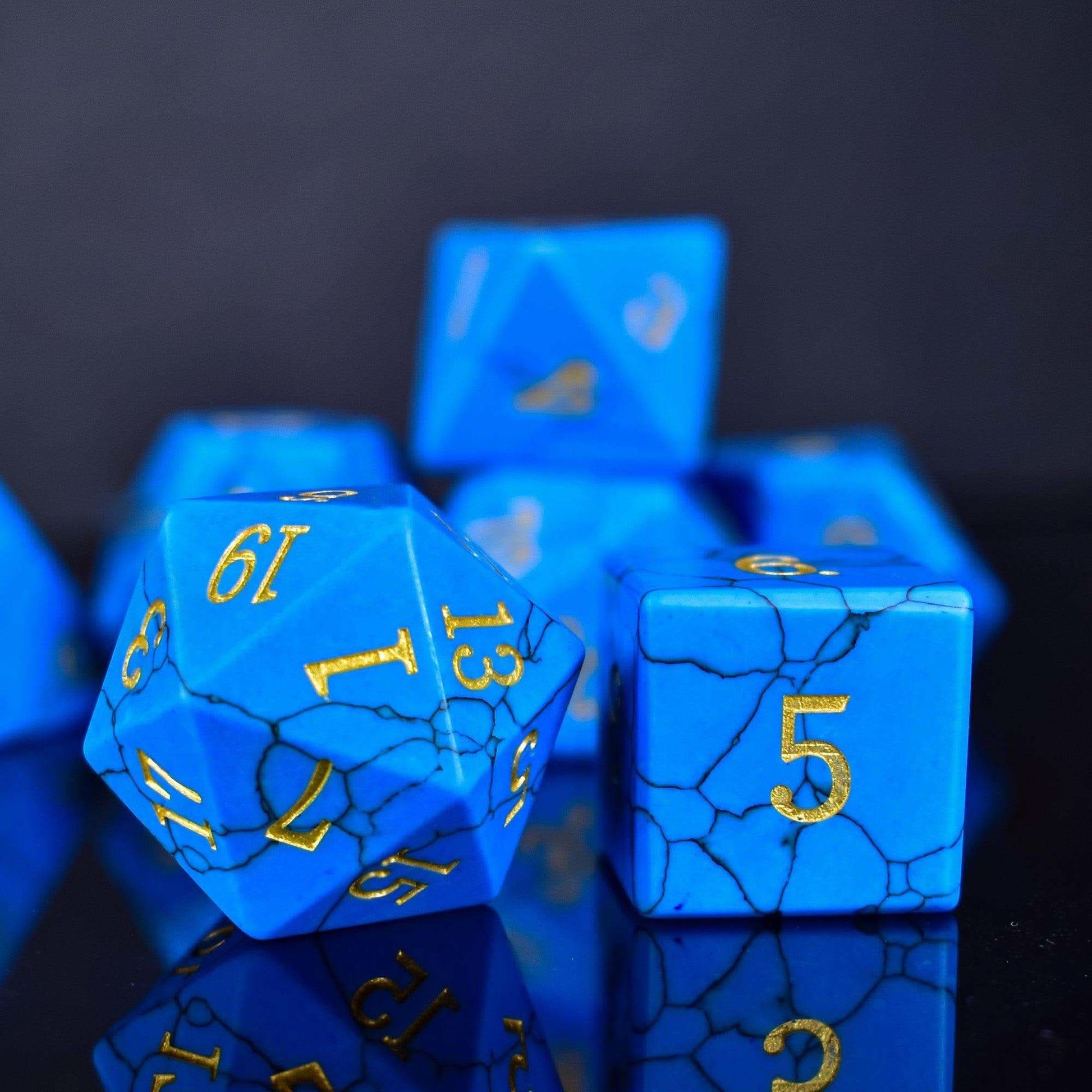 Blue Turquoise Dice Set - RULE DICE