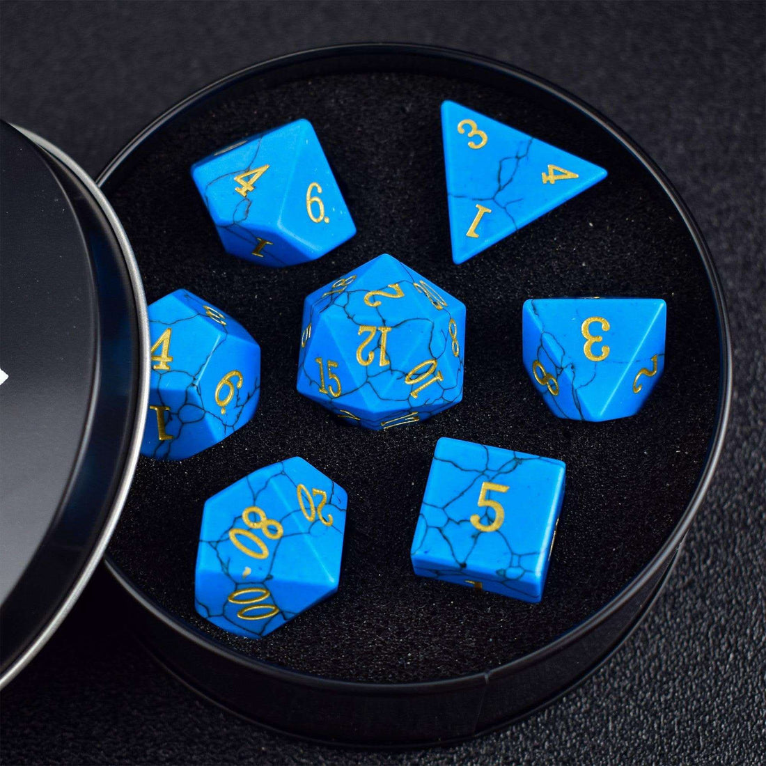 Blue Turquoise Dice Set - RULE DICE