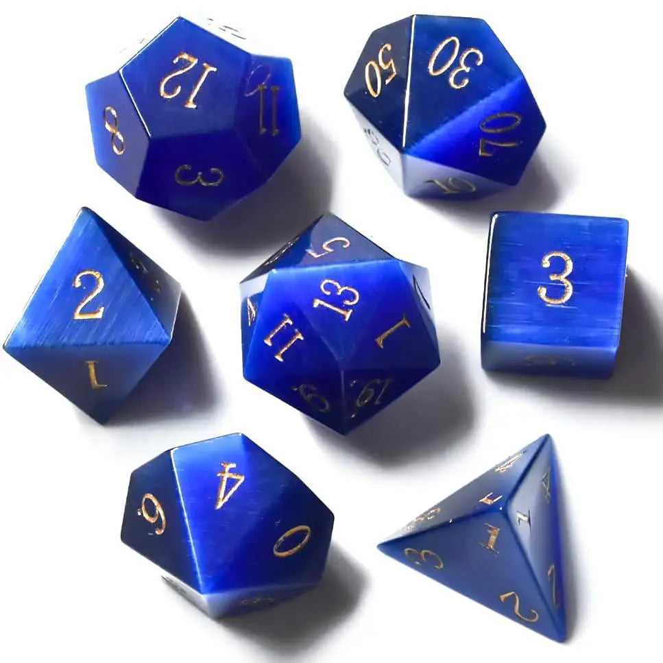 Blue Cat's Eye Dice